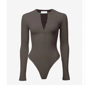 All Things Golden Luxe Rib Henley Bodysuit